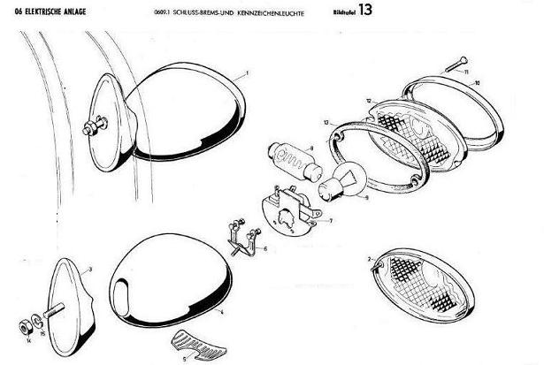 B13 - Schluss-Brems-und Kennzeichenleuchte 