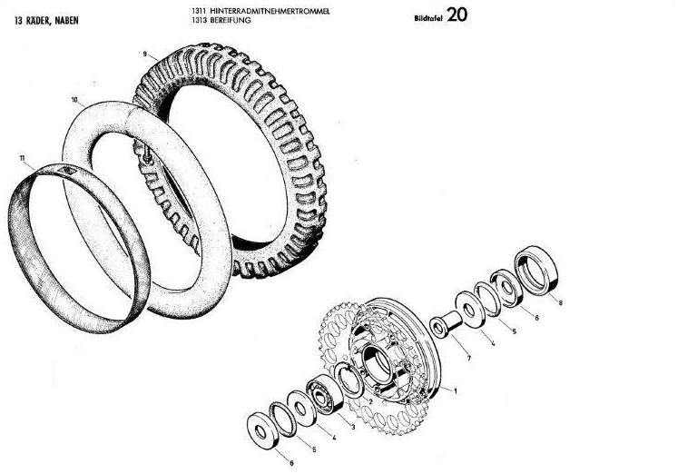 B20 - Hinteradmitnehmertrommel