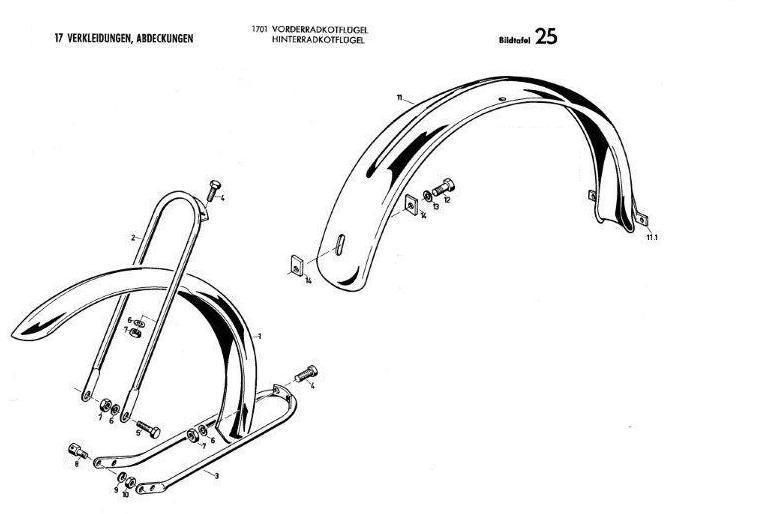 B25 - Hinter- und Vorderradkotflügel